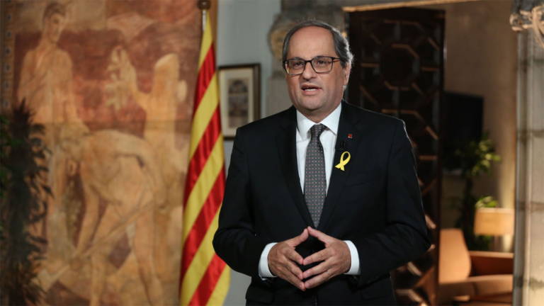 Torra quiere la mediación de Trump y del Papa en Cataluña