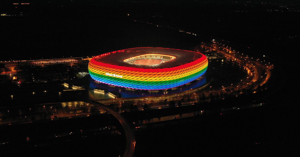La UEFA prohíbe iluminar el Alemania Hungría con la bandera LGTB